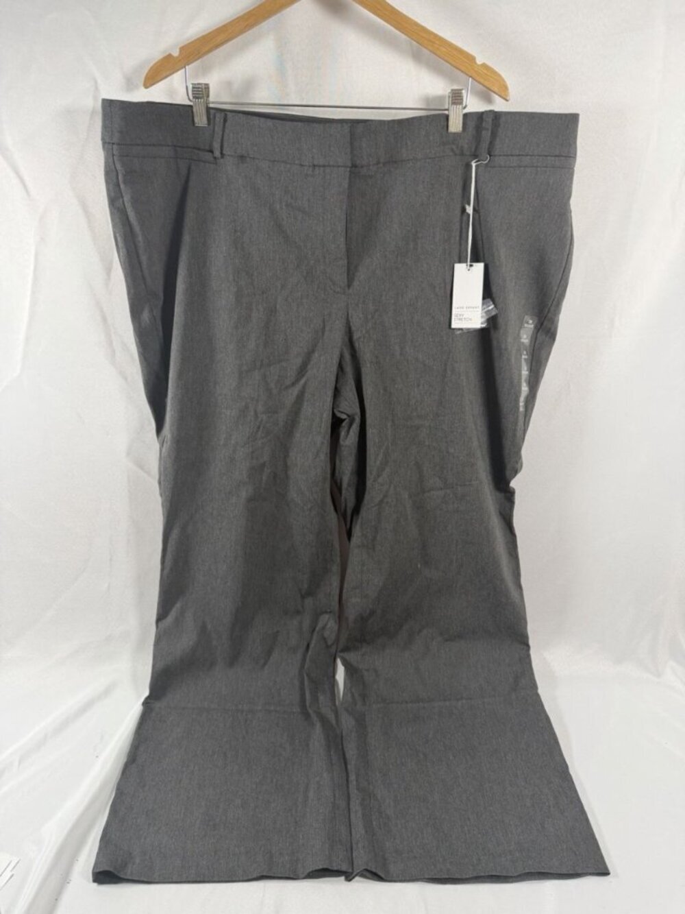 Lane Bryant Sexy Stretch 28R The Allie Boot Gray Pants Office Curvy Work NWT